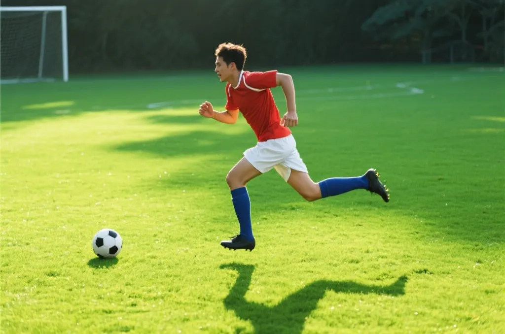 球员在草地上庆祝进球